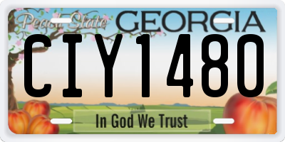 GA license plate CIY1480