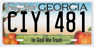 GA license plate CIY1481