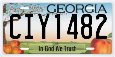 GA license plate CIY1482