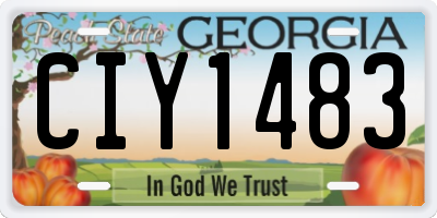 GA license plate CIY1483