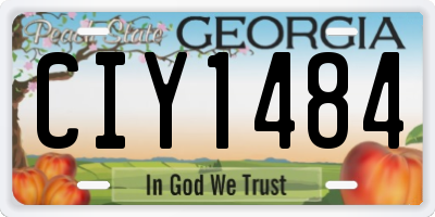 GA license plate CIY1484