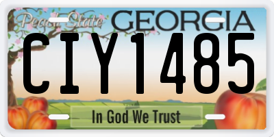 GA license plate CIY1485