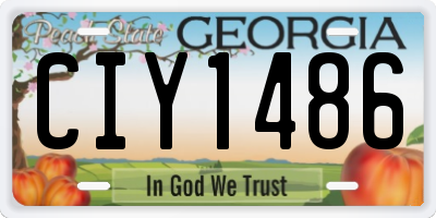 GA license plate CIY1486