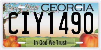 GA license plate CIY1490