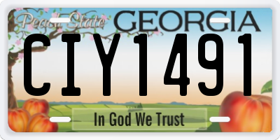 GA license plate CIY1491