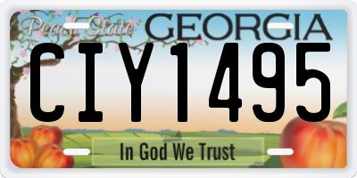 GA license plate CIY1495