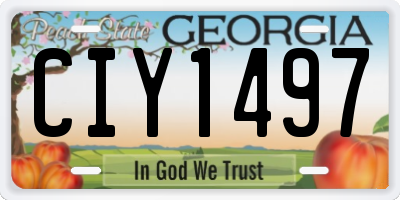 GA license plate CIY1497