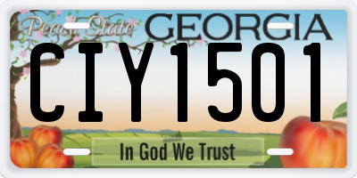 GA license plate CIY1501