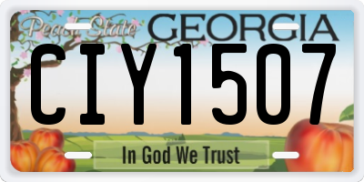 GA license plate CIY1507