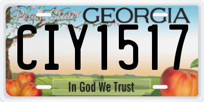 GA license plate CIY1517
