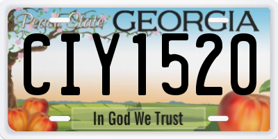 GA license plate CIY1520
