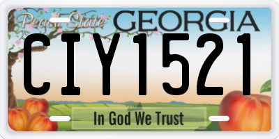 GA license plate CIY1521