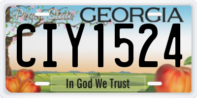 GA license plate CIY1524
