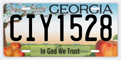 GA license plate CIY1528
