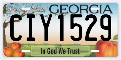 GA license plate CIY1529