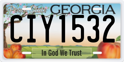 GA license plate CIY1532