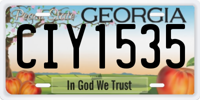 GA license plate CIY1535