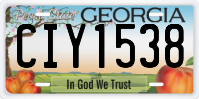 GA license plate CIY1538