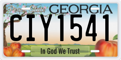 GA license plate CIY1541