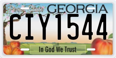 GA license plate CIY1544