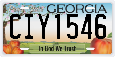 GA license plate CIY1546