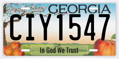 GA license plate CIY1547