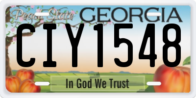 GA license plate CIY1548