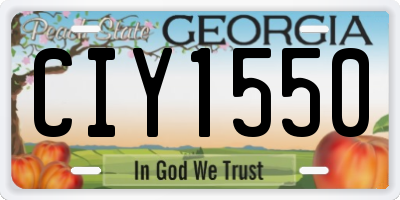 GA license plate CIY1550