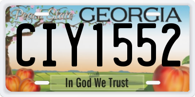 GA license plate CIY1552