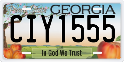 GA license plate CIY1555