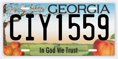 GA license plate CIY1559