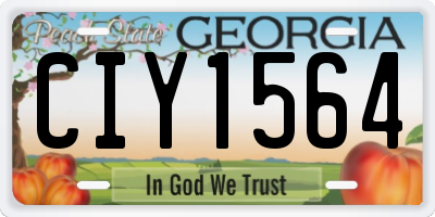GA license plate CIY1564