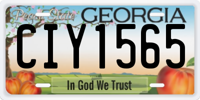 GA license plate CIY1565