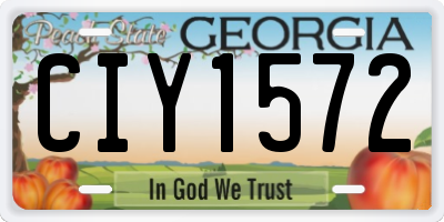 GA license plate CIY1572