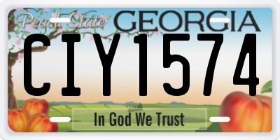 GA license plate CIY1574