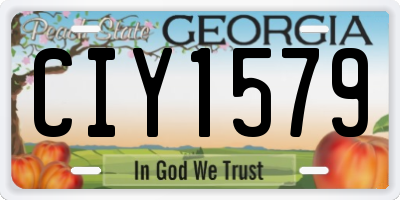 GA license plate CIY1579