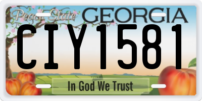 GA license plate CIY1581