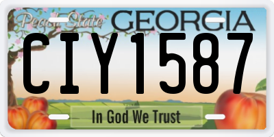 GA license plate CIY1587