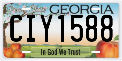 GA license plate CIY1588