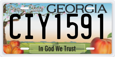 GA license plate CIY1591