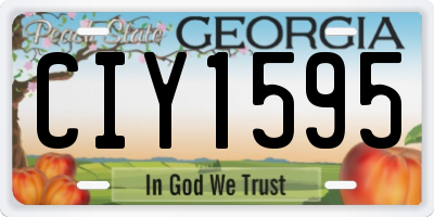GA license plate CIY1595