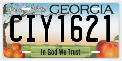 GA license plate CIY1621