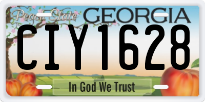 GA license plate CIY1628
