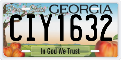 GA license plate CIY1632