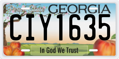 GA license plate CIY1635