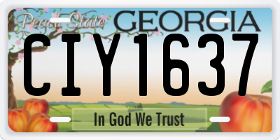 GA license plate CIY1637