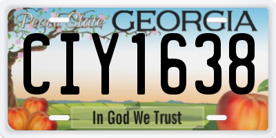 GA license plate CIY1638
