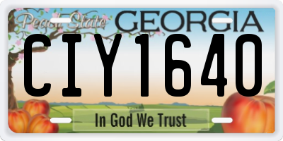 GA license plate CIY1640