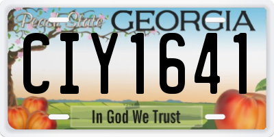 GA license plate CIY1641