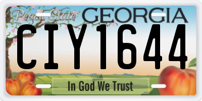 GA license plate CIY1644